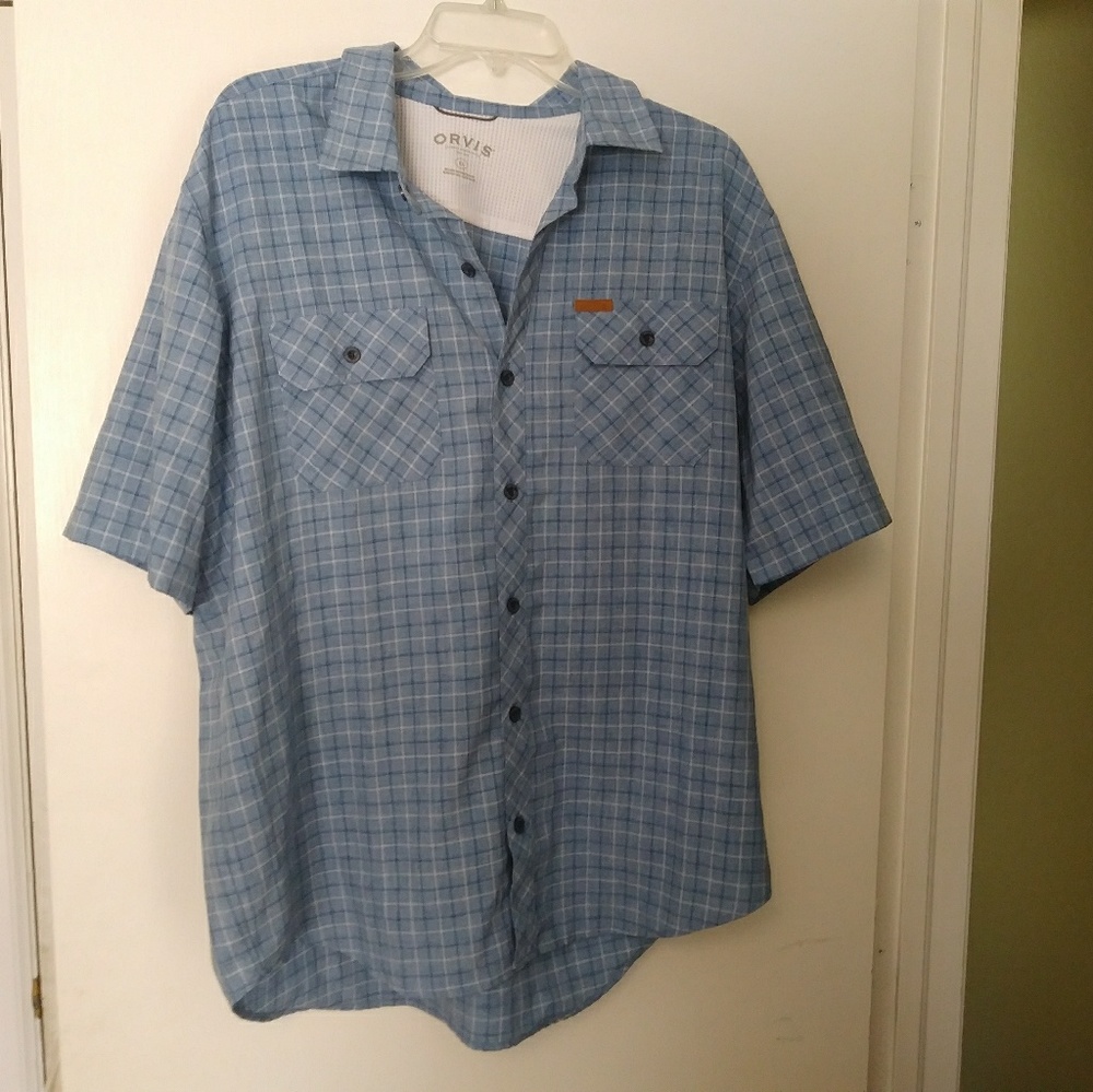 Orvis mens lines outdoor shirt sz xl